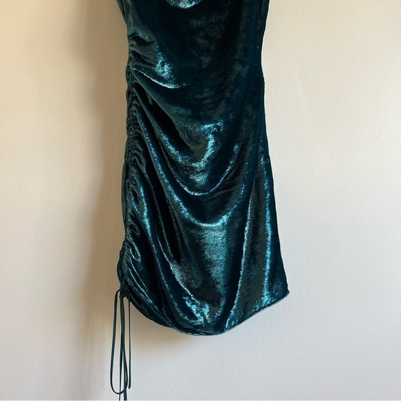 Cinq A Sept Shiny Astrid Dress in Teal Topaz - Picture 6 of 16